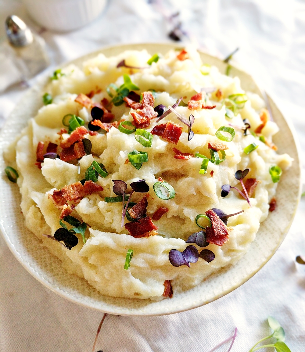 Goat Cheese Cauliflower Mashed Potatoes