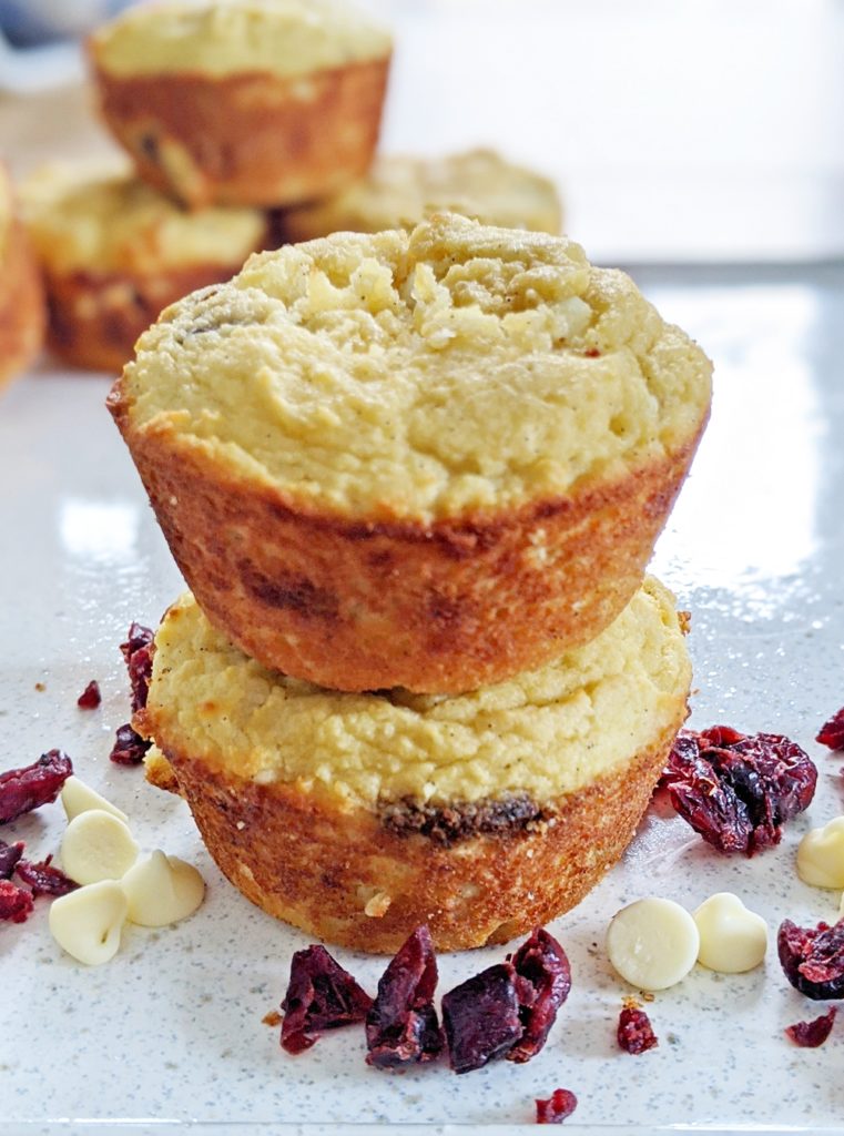 Cranberry Coconut White Chocolate Muffins